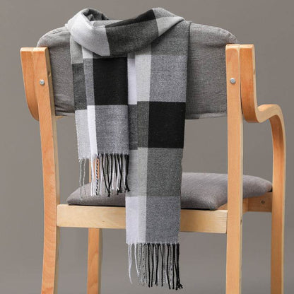 Buycenter British Plaid Cashmere Tassel Scarf for Couples & Kids - Buy Center US