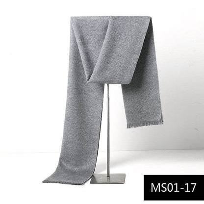Buycenter Men's Cashmere Warm Scarf - Stylish Grid Design for Autumn - Buy Center US