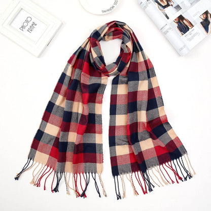 Buycenter Men's Fashion Plaid Faux Cashmere Scarf - Warm & Stylish - Buy Center US