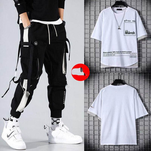 Buycenter Loose Hip-Hop Overalls for Men - Summer Fashion with Hood - Buy Center US
