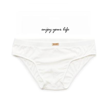 Buycenter Men's Simple Metal Label Briefs - Modal, Low Waist Underwear - Buy Center US
