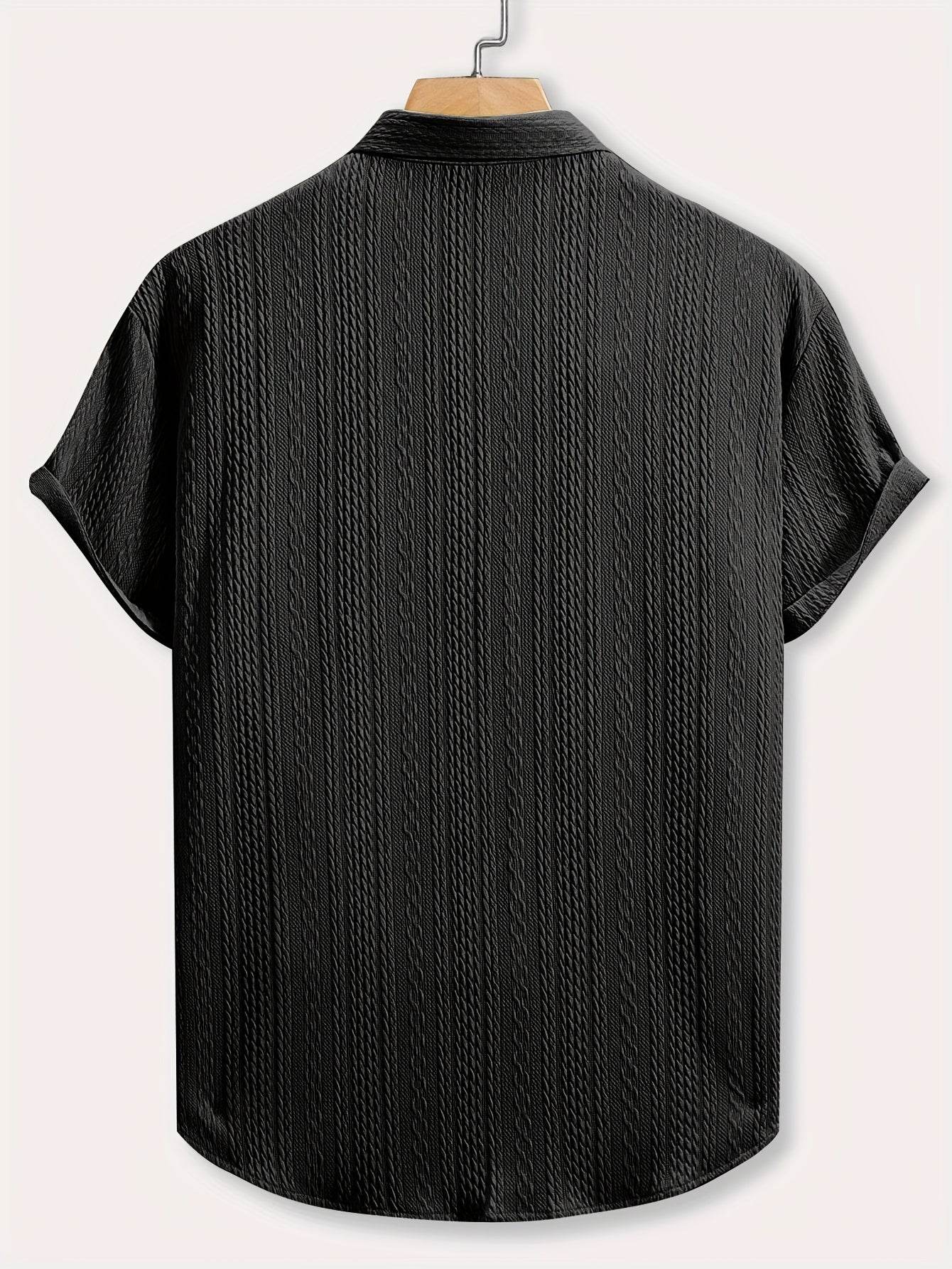 Men's Geometric Pattern Casual Shirt - Short Sleeve Lapel Collar Fit - Buy Center US