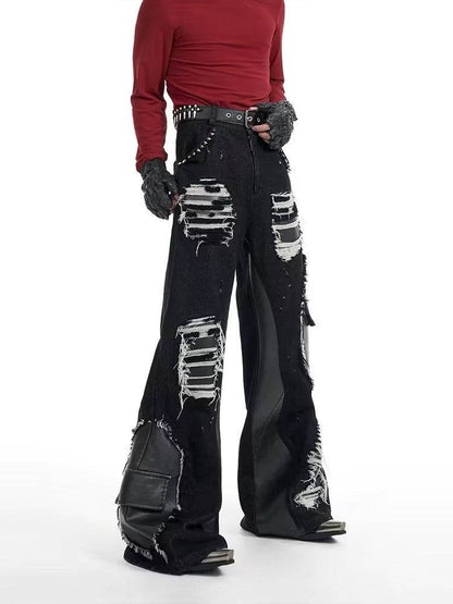 Retro Rivet Stitching Skinny Jeans - Mid-High Waist Denim Trousers - Buy Center US