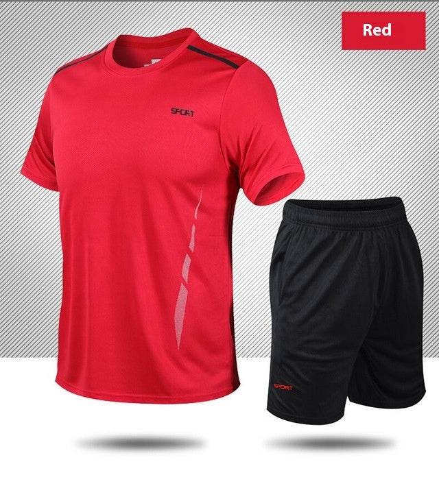 Buycenter Men's Loose Fitness Suit - Casual Short Sleeve Summer Wear - Buy Center US