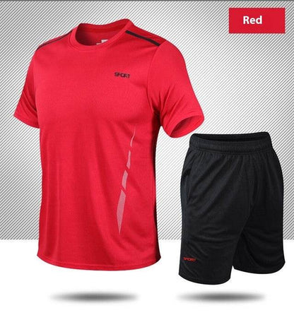 Buycenter Men's Loose Fitness Suit - Casual Short Sleeve Summer Wear - Buy Center US
