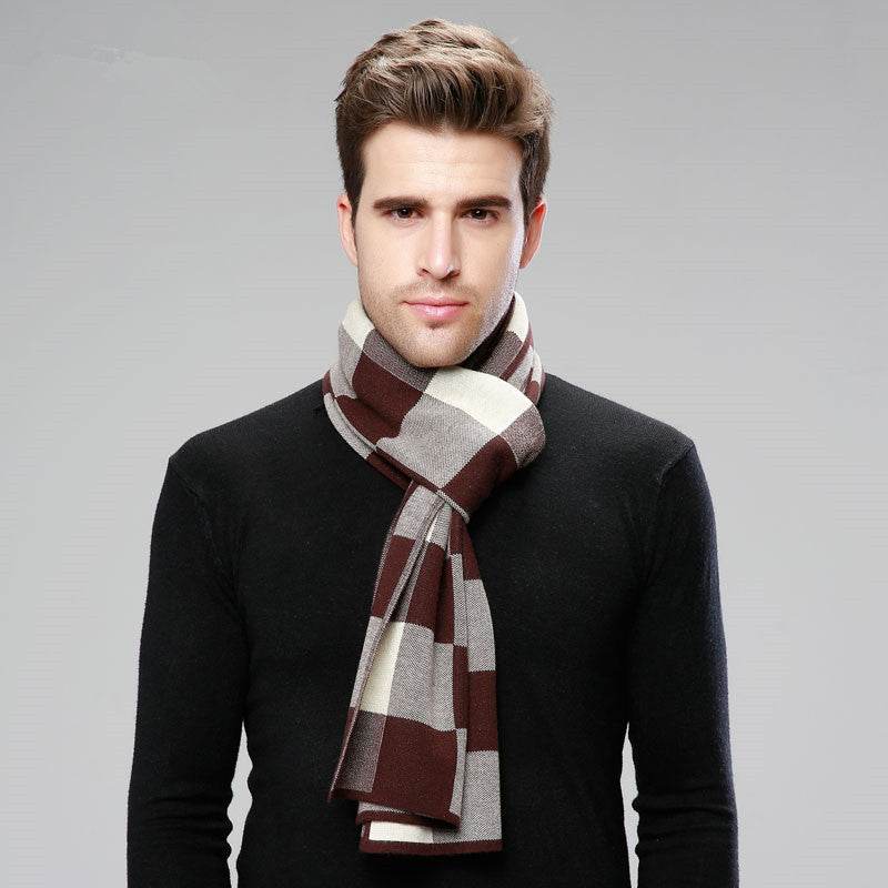 Classic British Checked Cashmere Scarf - Men's Warmth & Style - Buy Center US