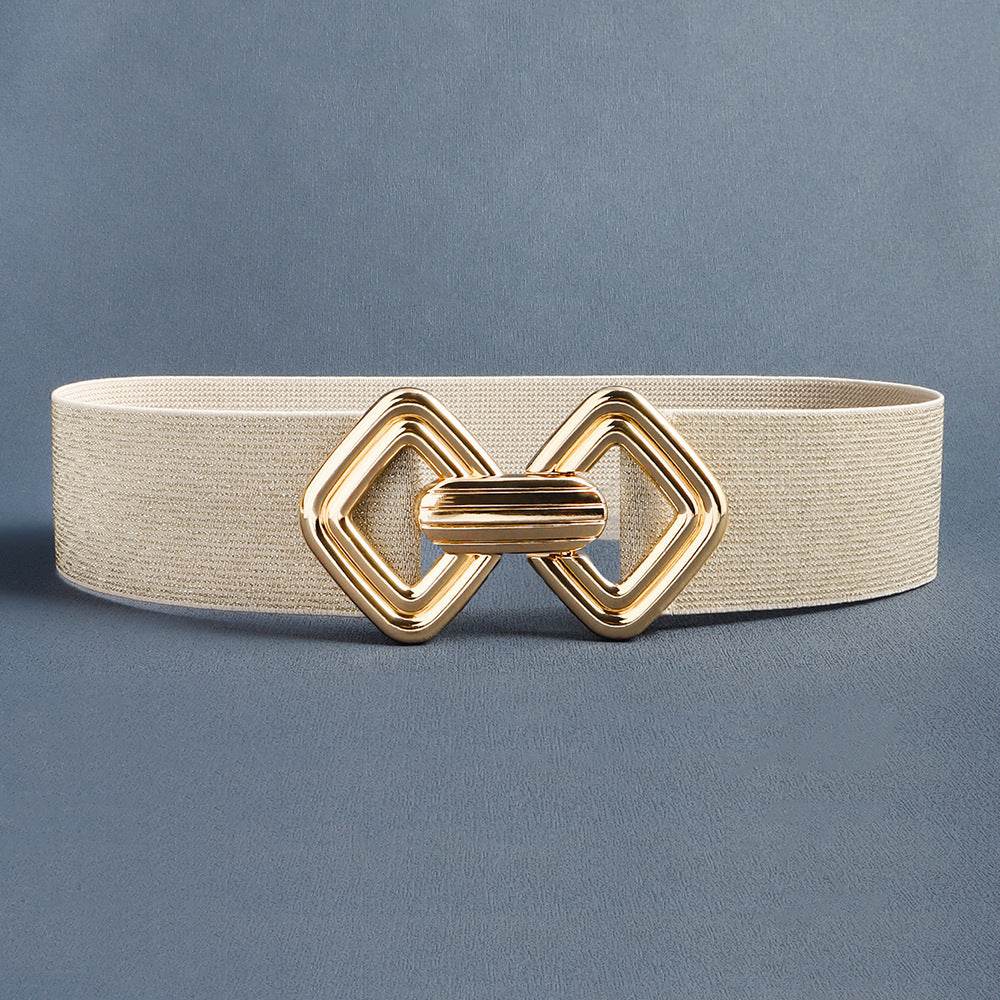 Stylish Wide Waist Elastic Belt for Women - Versatile PU Leather Design - Buy Center US