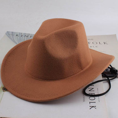 Woolen Cowboy Hat for Men & Women - Adjustable Ethnic Style Summer Accessory - Buy Center US