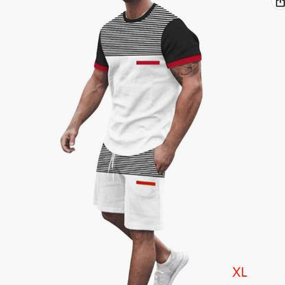 Men's Casual Printed T-Shirt & Shorts Set - Comfortable Sportswear - Buy Center US