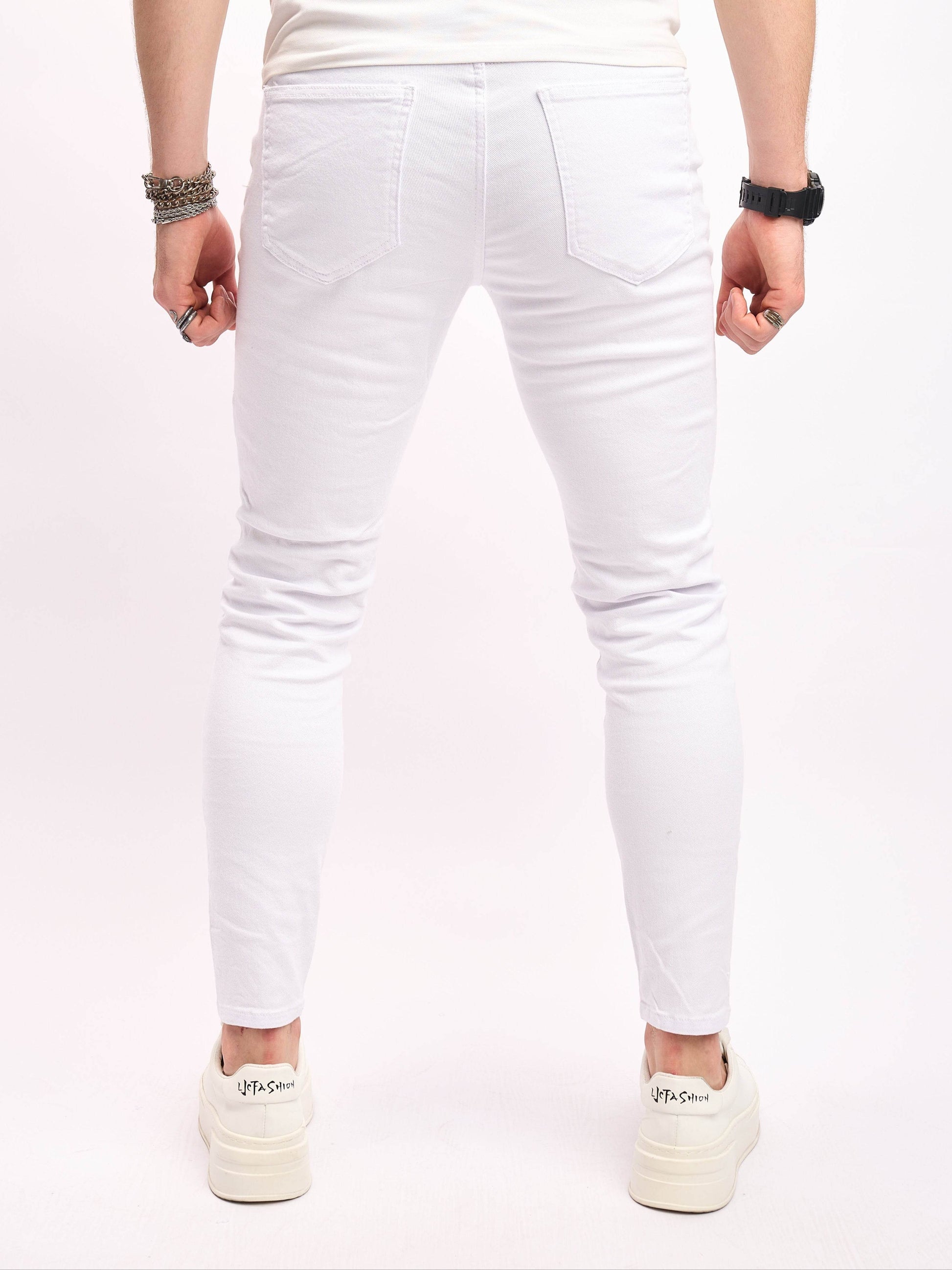Men's Casual Skinny Ripped Jeans - Versatile Street Style Denim Pants - Buy Center US