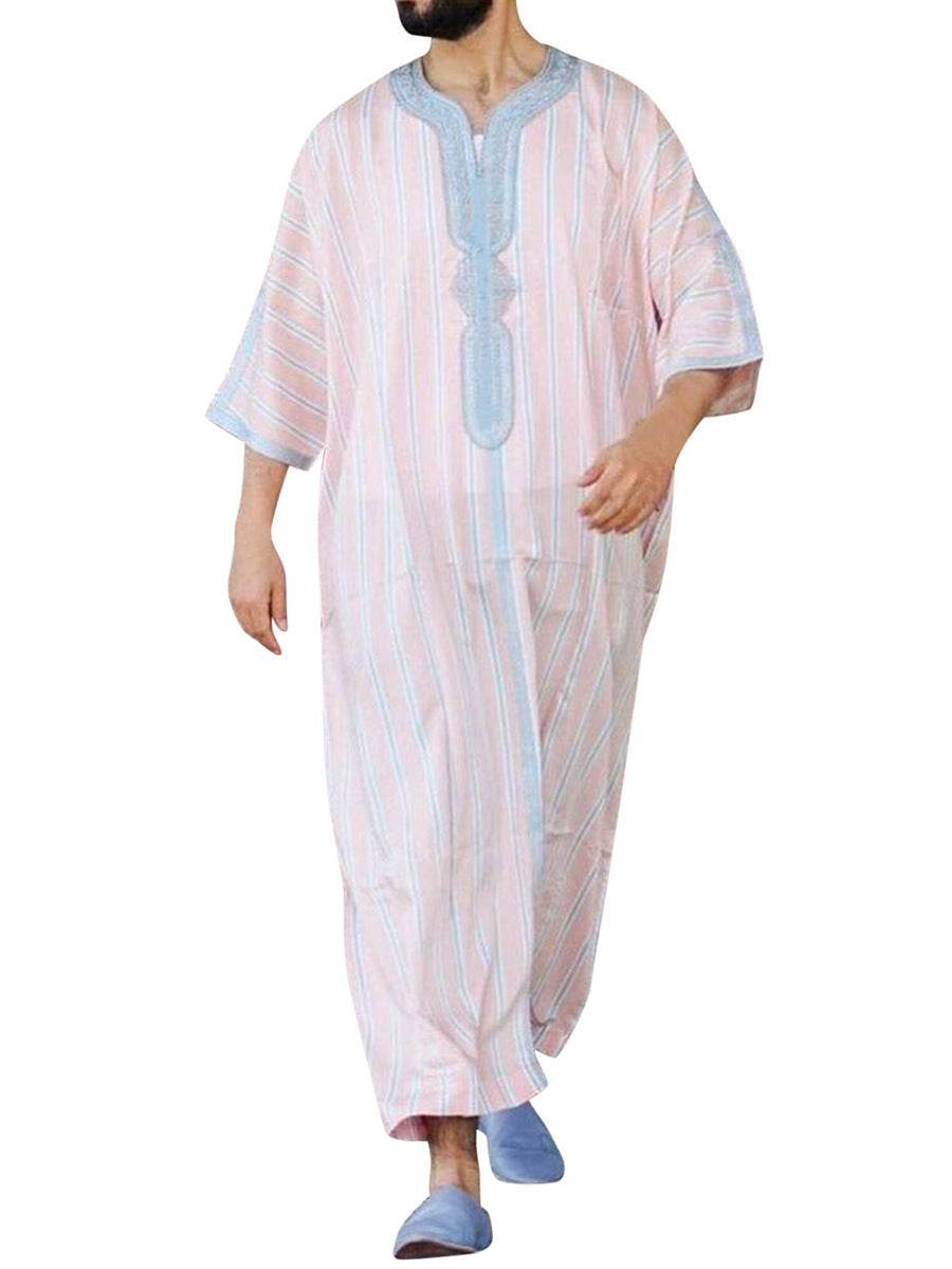 Buycenter Men’s Short Sleeve Rompers - Arab Ethnic Style for Autumn - Buy Center US