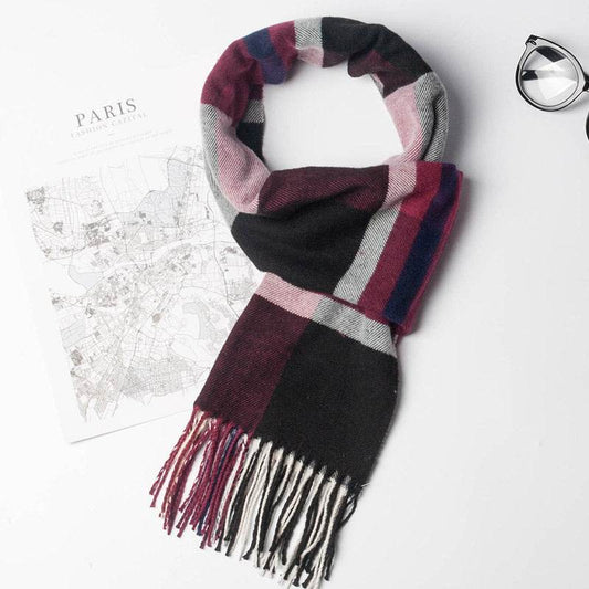 Buycenter Stylish Men's Plaid Scarf - Warm, Soft, Windproof for All Seasons - Buy Center US