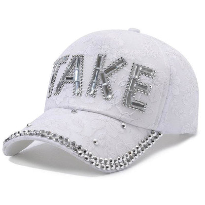 Rhinestone TAKE Women's Baseball Cap - Lightweight & Breathable for Summer - Buy Center US