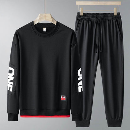 Buycenter Men's Spring Autumn Casual Sweatshirt & Trousers Set - Buy Center US
