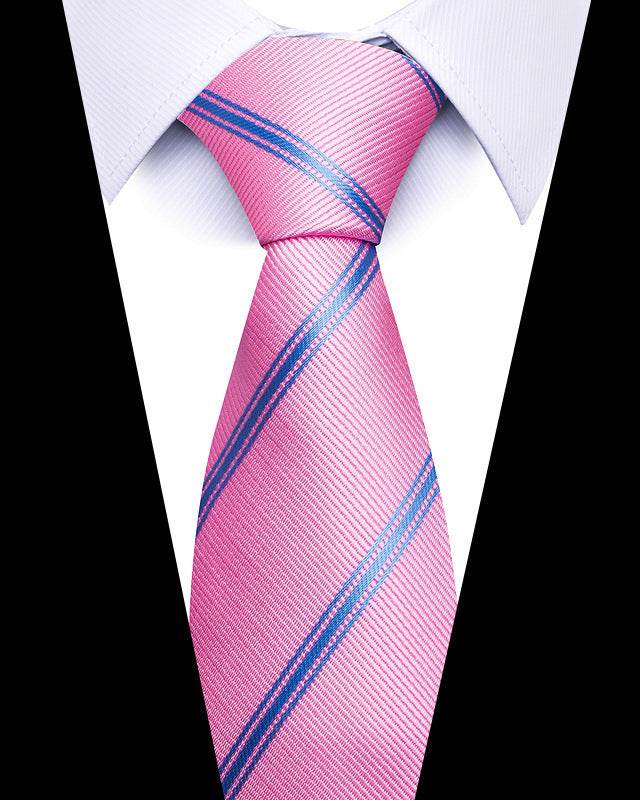 Buycenter 8cm Striped Tie - High-Quality Polyester for Professional Styling - Buy Center US