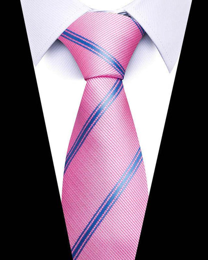 Buycenter 8cm Striped Tie - High-Quality Polyester for Professional Styling - Buy Center US