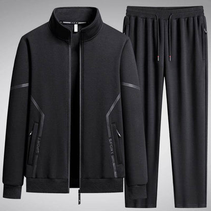 Buycenter Men's Fleece-Lined Sports Suit - Thick Two-Piece Set - Buy Center US