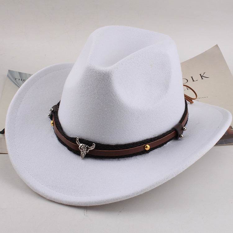 Woolen Cowboy Hat for Men & Women - Adjustable Ethnic Style Summer Accessory - Buy Center US