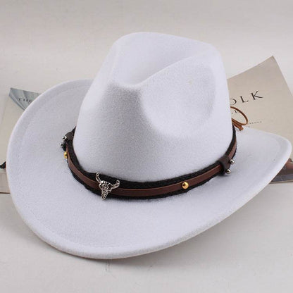 Woolen Cowboy Hat for Men & Women - Adjustable Ethnic Style Summer Accessory - Buy Center US
