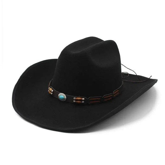 Stylish Woolen Hat - Breathable Black and White Summer Top Hat - Buy Center US