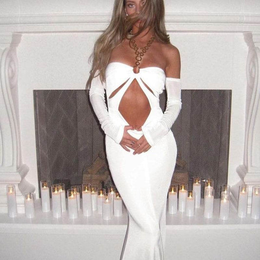 Sexy Off-Shoulder Fishtail Dress for Women - Elegant Long Skirt Style - Buy Center US