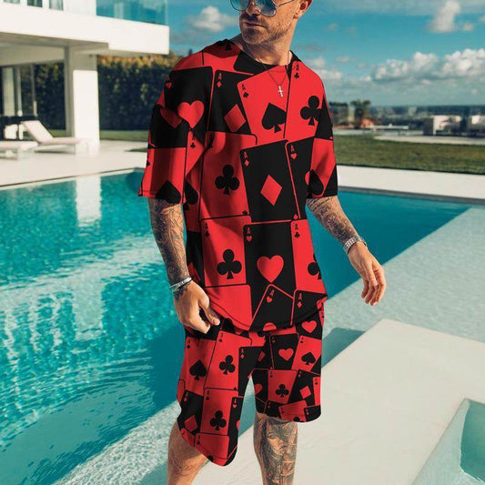 Casual Short Sleeve Men Leisure Set Suit - Multiple Colors & Sizes Available - Buy Center US