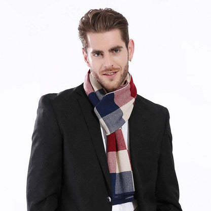 Classic British Checked Cashmere Scarf - Men's Warmth & Style - Buy Center US