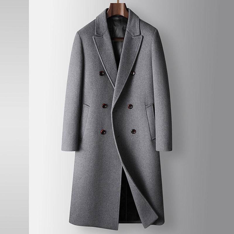 Buycenter Warm Woolen Coat - White Duck Down Liner in Camel, Gray, Black - Buy Center US