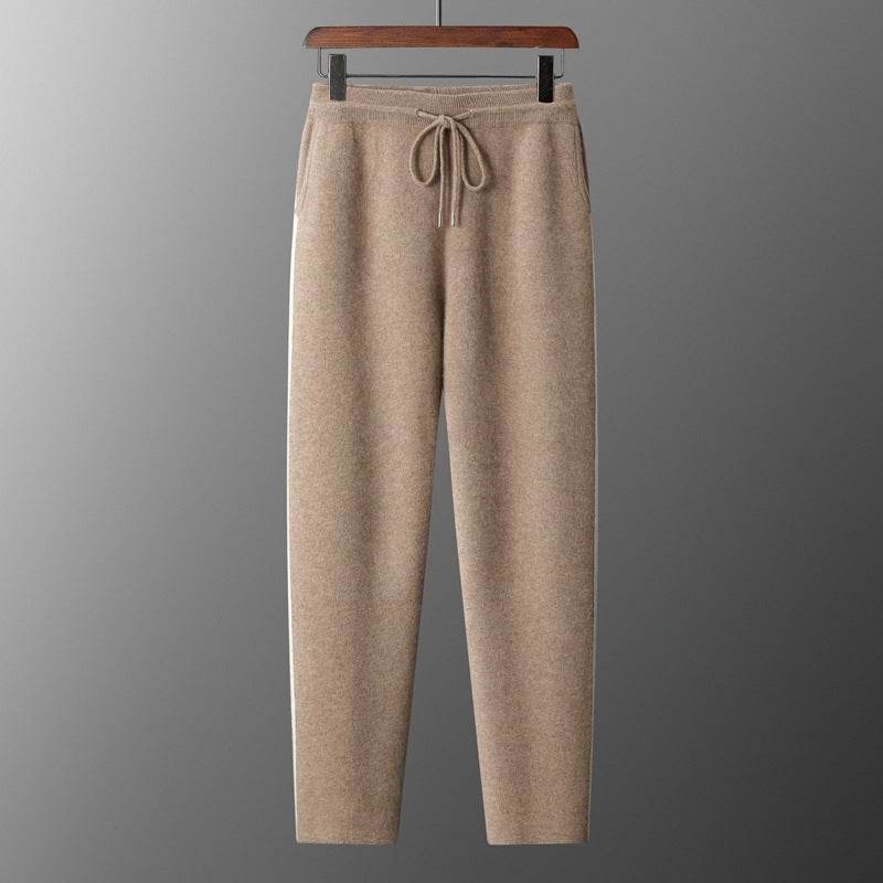 Buycenter Cashmere Men's Loose Knitted Pants - Thickened Casual Trousers - Buy Center US