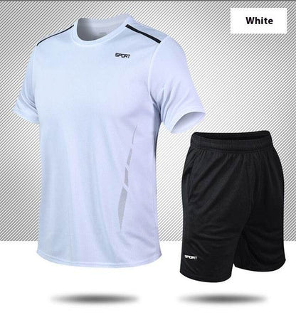 Buycenter Men's Loose Fitness Suit - Casual Short Sleeve Summer Wear - Buy Center US