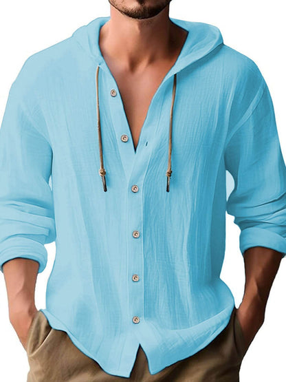 Buycenter Men's Casual Long-Sleeved Top - Stylish Cardigan in Various Colors - Buy Center US
