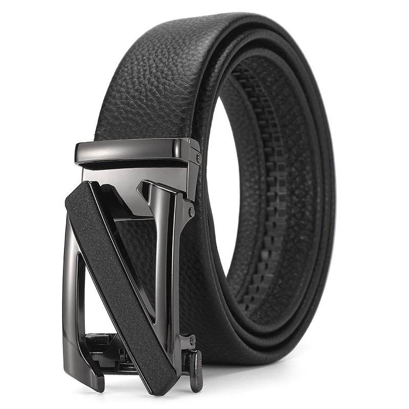 Buycenter Genuine Leather Automatic Belt for Boys - Stylish & Durable Design - Buy Center US