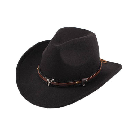 Woolen Cowboy Hat for Men & Women - Adjustable Ethnic Style Summer Accessory - Buy Center US