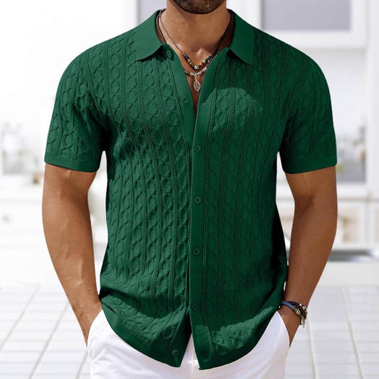 Men's Short-Sleeved Summer Shirt - European & American Style, Multiple Colors - Buy Center US