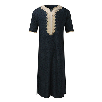 Buycenter Men’s Short Sleeve Rompers - Arab Ethnic Style for Autumn - Buy Center US