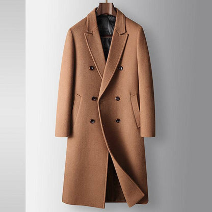 Buycenter Warm Woolen Coat - White Duck Down Liner in Camel, Gray, Black - Buy Center US