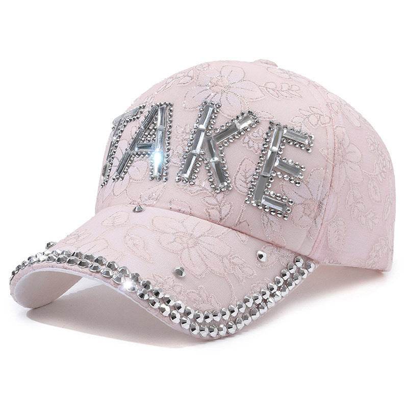 Rhinestone TAKE Women's Baseball Cap - Lightweight & Breathable for Summer - Buy Center US