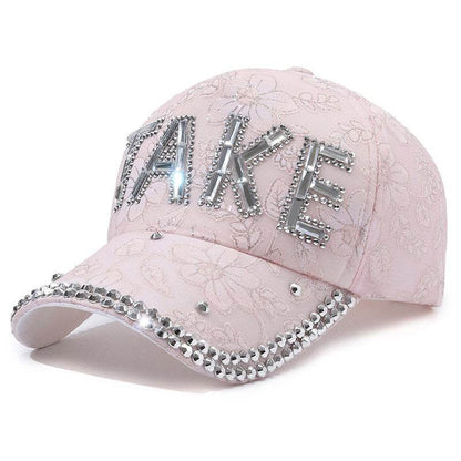 Rhinestone TAKE Women's Baseball Cap - Lightweight & Breathable for Summer - Buy Center US