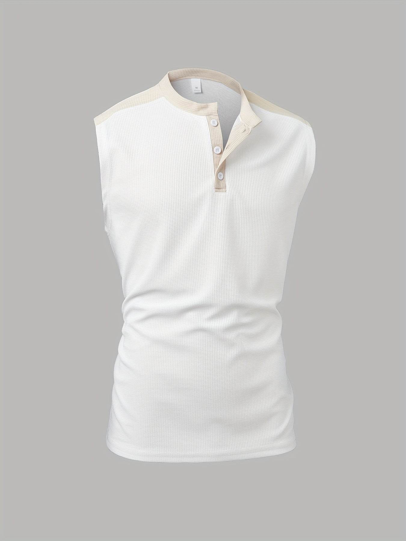 Men's Summer Waffle Knit Sleeveless Vest - Breathable, Casual Layering Top - Buy Center US