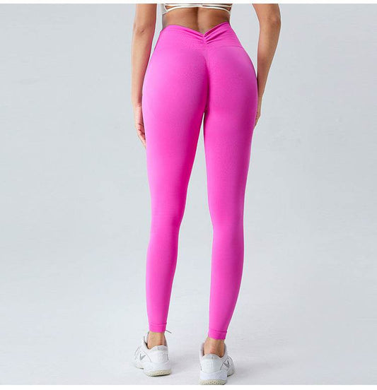 Women's Peach Seamless Running Pants - Outdoor Fitness Tights - Buy Center US