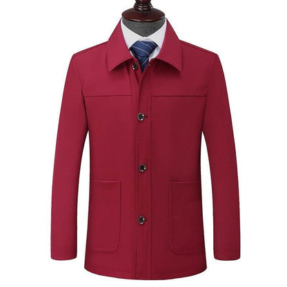 Buycenter Plus Size Men's Jacket - Light Business Fall Coat for Seniors - Buy Center US
