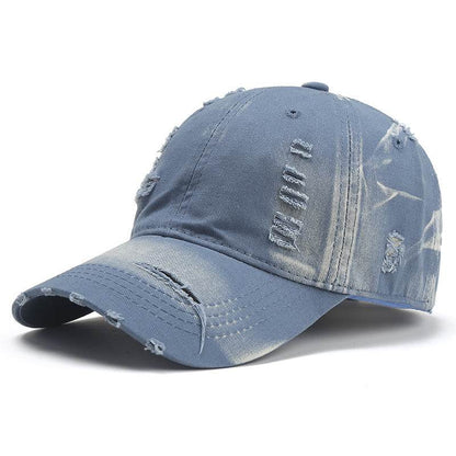 Trendy Washed Denim Baseball Cap for Spring & Summer – Unisex Style - Buy Center US