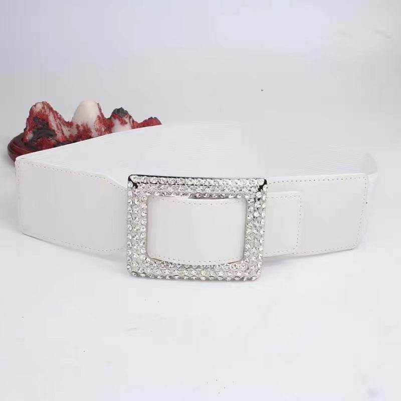 Decorative Wide Belt with Square Buckle - Retro Bohemian Style - Buy Center US