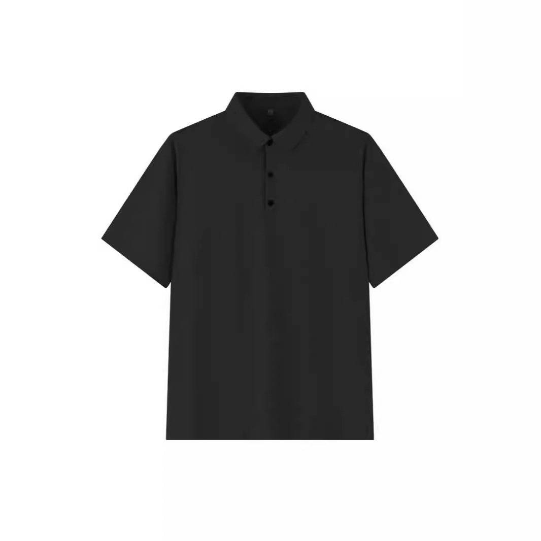 Buycenter Plus Size Seamless Polo Shirt - Ice Silk, Short Sleeve for Summer - Buy Center US