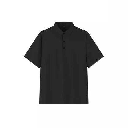 Buycenter Plus Size Seamless Polo Shirt - Ice Silk, Short Sleeve for Summer - Buy Center US