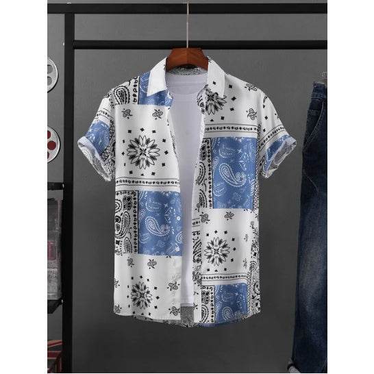 Casual Creative Hawaiian Shirt for Men - Striped, Short Sleeve Fashion - Buy Center US