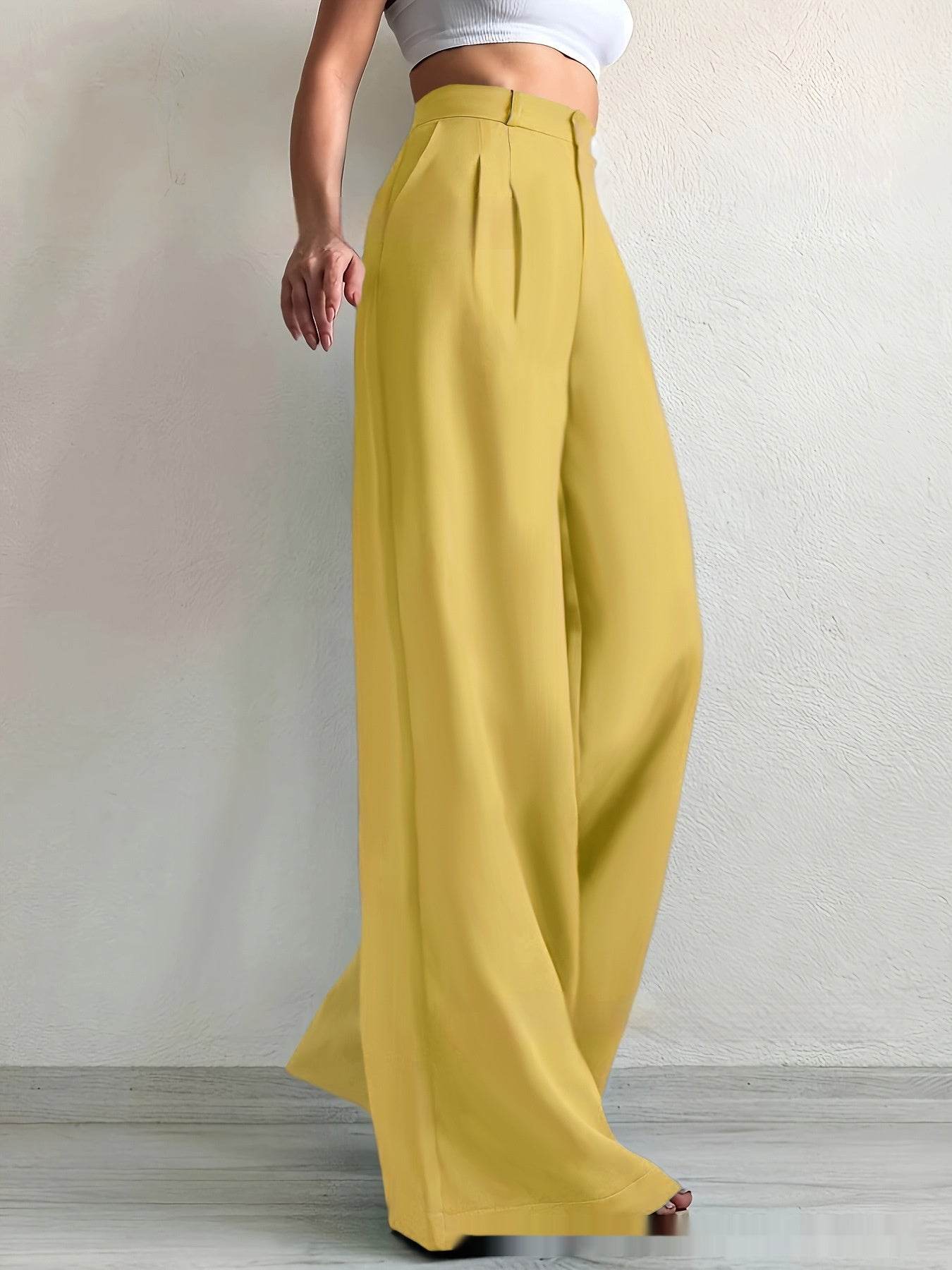 Elegant Bootcut Trousers - Solid Color Formal Pants for Every Occasion - Buy Center US