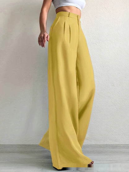 Elegant Bootcut Trousers - Solid Color Formal Pants for Every Occasion - Buy Center US