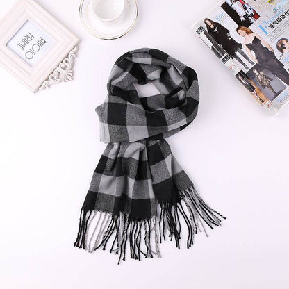 Buycenter Men's Fashion Plaid Faux Cashmere Scarf - Warm & Stylish - Buy Center US
