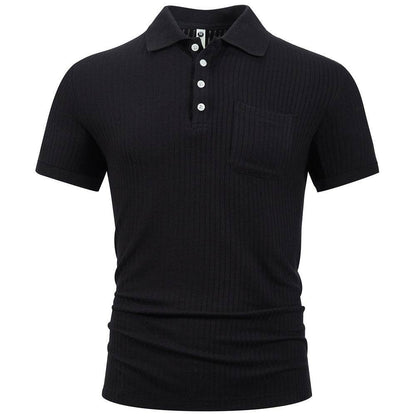 Trendy Men's Cotton Stripe Short Sleeve Shirt - Slim Fit for Summer - Buy Center US